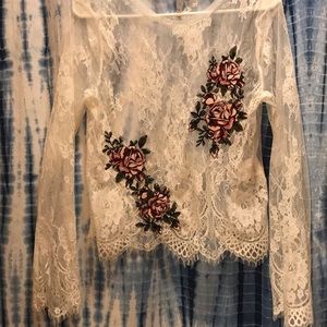 Lace floral top